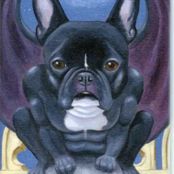 Gargoyle Statue Bulldog Etsy