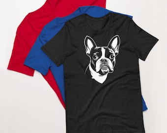 boston terrier Unisex t-shirt, boston terrier gift, boston terrier shirt, boston terrier art garment, boston terrier lover