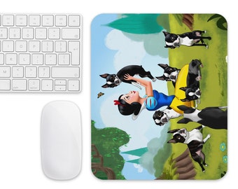 Boston terrier Mouse pad, boston terrier computer gift, desk accessory, boston terrier art, boston terrier lover