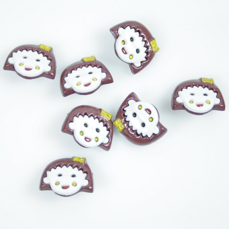 Girl Face Novelty Buttons