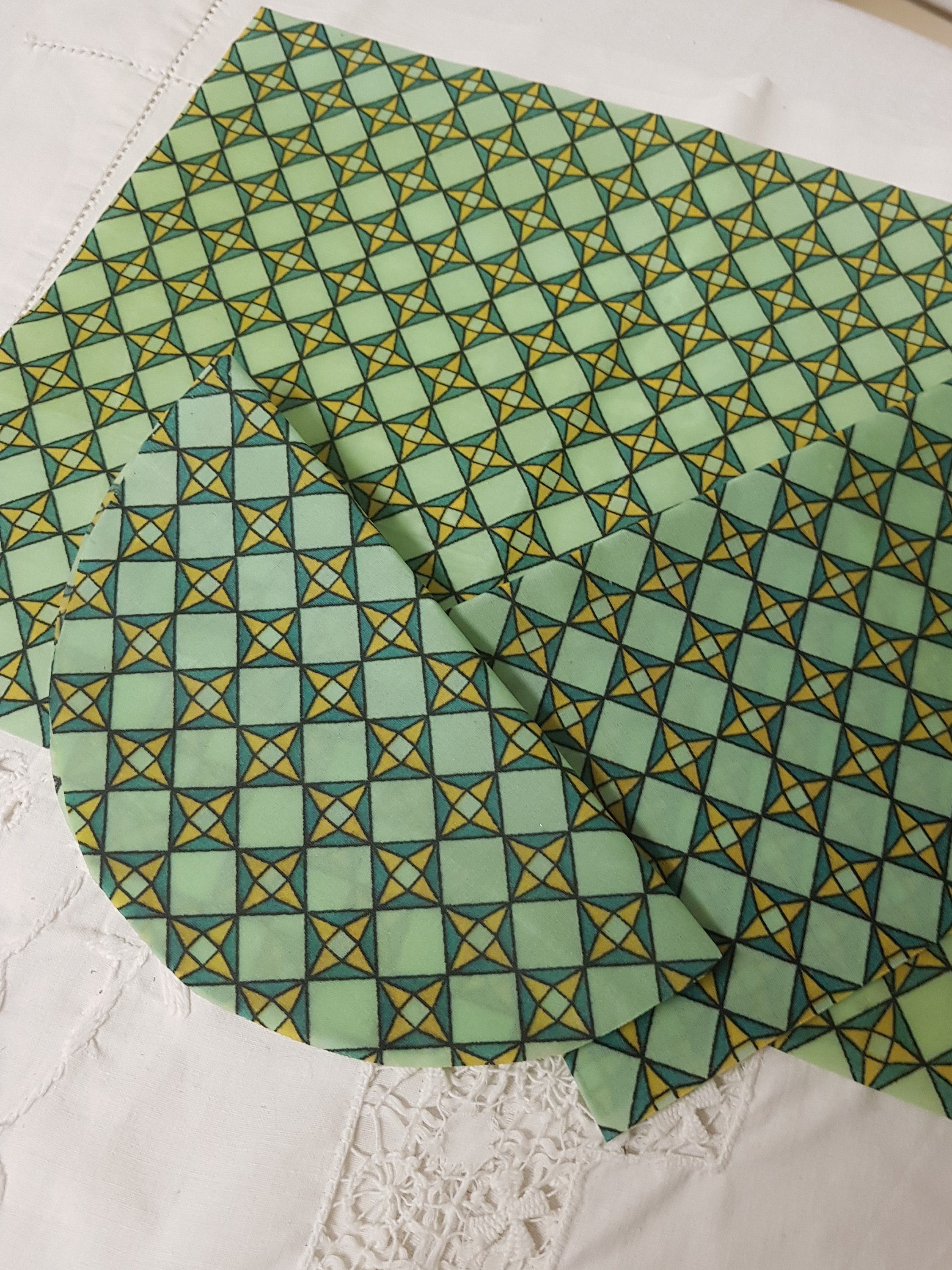 Ensemble de 3 Enveloppes Cire d'abeille - Emballage Réutilisable Éco-Emballage Fait à La Main