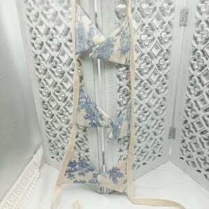Toile de Jouy Blue Bunting 2mts length 7 Flags Party Bunting Handmade image 5
