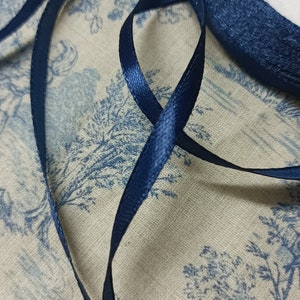Ruban blanc ou bleu royal - Emballage cadeau - Sachet - Liens de ruban - Longueur 1,25 m permettant de fermer 5 sachets