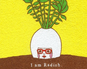 8×10 Art Print -I am Radish-