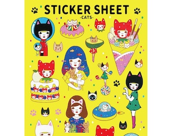 Sticker Sheet -Cats-