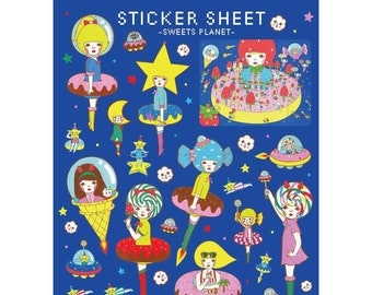 Sticker Sheet -Sweets Planet-