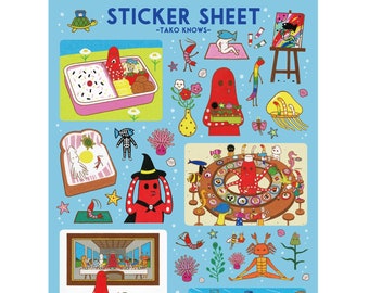 Sticker Sheet -TAKO KNOWS-