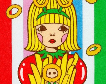 6x14 SUNAE (Sand Art) -Hamburger Girl-