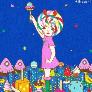 8x10 Art Print -Sweets Planet-