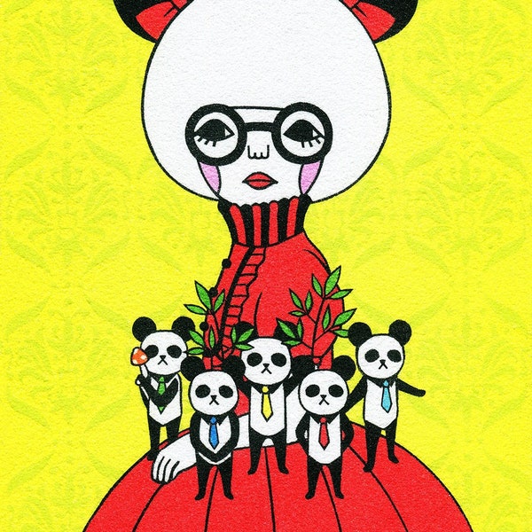 8×10 Art Print -Panda Queen-