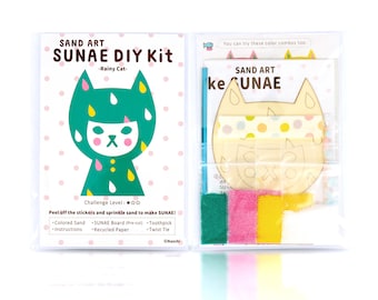 SUNAE (Sand Art) DIY Kit -Rainy Cat-