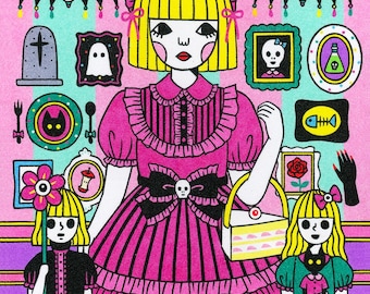 8×10 Art Print  -Lovely Gothic Girls-