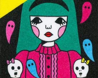5×7 Art Print -Night Patrol Girl-