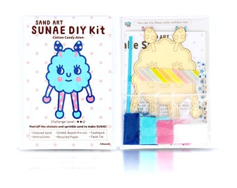 SUNAE (Sand Art) DIY Kit -Cotton Candy Alien-