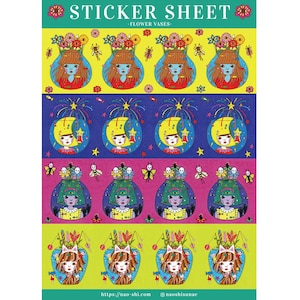 Sticker Sheet -Flower Vases-