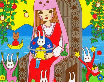 13×19 Art Print -QUEEN of PENTACLES-