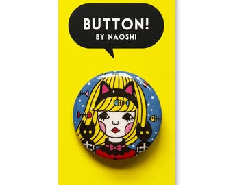 Button -Deep Sea Cat Girl-