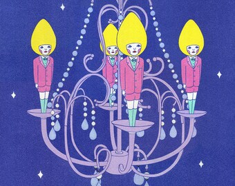 8×10 Art Print -Chandelier Boys-