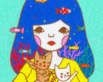 5×7 Art Print -My aquarium-