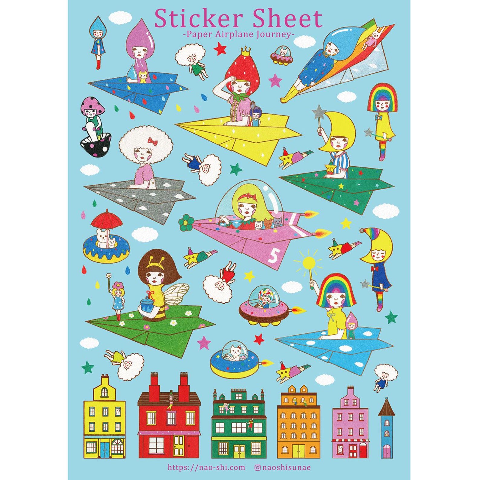Sticker Sheet -paper Airplane- - Etsy