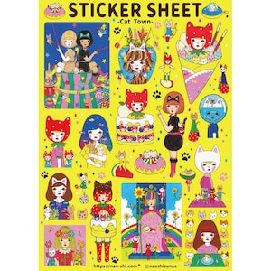 Sticker Sheet -Cat Town-