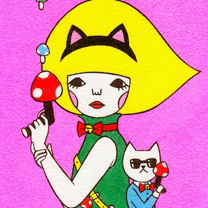 5×7 Art Print  -Survival Cat-