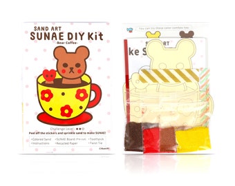 SUNAE (Sand Art) DIY Kit -Bear Coffee-