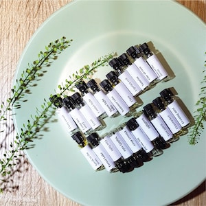Piccolo campione di profumo da 1 ml, tester, fresco, floreale, leggero, aroma di foresta, olio profumato naturale, biologico, analcolico, atossico, olio essenziale.