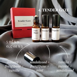 Dark Romance Perfume Oil Set, Witchy Handblended Fragrance (5ml Roller)