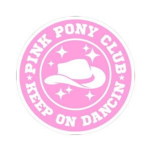 Chappell Roan | Pink Pony Club Lyric Sticker | University Logo Style Kiss-Cut Sticker | Decorative Stickers | Laptop Stickers