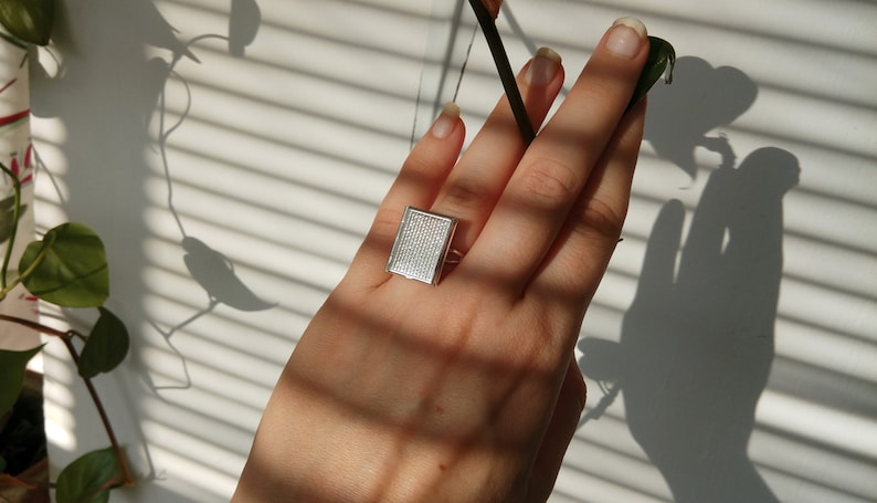 teacher librarian Gift for a book nerd Bookworm locket ring silver plated book on a simple band adjustable size student