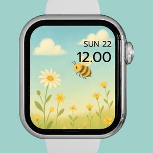 Floral Dream - Set di sfondi estetici per Apple Watch, sfondi floreali pastello per iWatch, download digitale di graziosi quadranti botanici per Apple Watch
