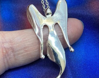 Sterling Silver Angel Pendant: Handmade Hallmarked Jewellery