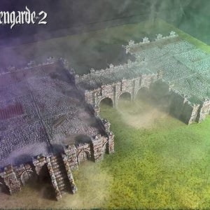 Hexengarde 2 foundations board terrain for Tabletop Wargames dockside harbour raised medieval fantasy scenery roleplaying RPG DnD Harbor
