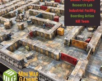 Modular Sci-Fi Bunker & Spaceship Interior Terrain Set – 28/32mm Tabletop Wargaming Boarding Action Kill Team Mortalis