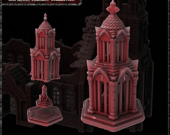 Gothic Trench Shrine Crusade Terrain Set – Grimdark Battlefield Scenery för 28 mm 32 mm