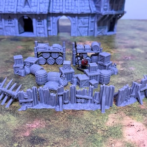 TUNnor, barrikader, gångvägar, stegar och lådor Spridd terräng Bordsmiljö Medeltida fantasy Rollspel och krigsspel Landskap