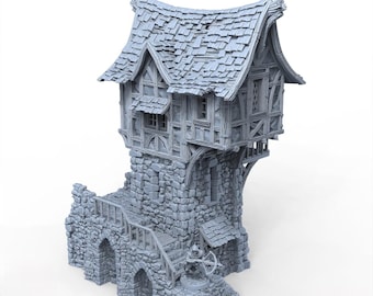Old Guard Post Watchtower Medieval Guard Tower Terrain Tabletop RPG & Wargaming Fantasy Village Scenery