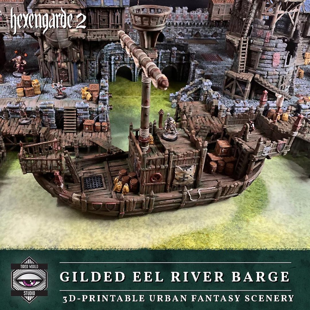 thumbnail image 2 of Verlinden 1/35 Small River Barge With FlaK Platform – WWII Diorama Accessory, Resin Kit 1679 2 of 4
