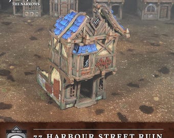 Hexengarde ruined house medieval fantasy terrain: 28mm 32mm Scale, D&D, Wargaming