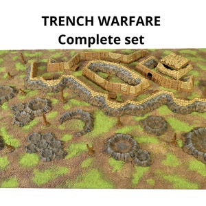Modular Trench Terrain Set: 28mm Wargaming Scenery