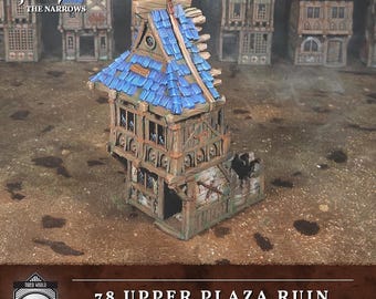 Hexengarde ruined house medieval fantasy terrain: 28mm 32mm Scale, D&D, Wargaming