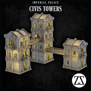Tornbyggnad Zorpazorp Modulär terräng för det kejserliga palatset | Zorpsector Romterräng | 28-32 mm skala Grimdark Wargames