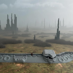 Modular Sci-Fi Trench System with Bunker: 28-32mm Wargaming Terrain