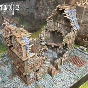 Warehouse 51 Ruin - Hexengarde 2 tabletop fantasy wargames 28mm 32mm and roleplaying RPG encounter Terrain scenery ruined
