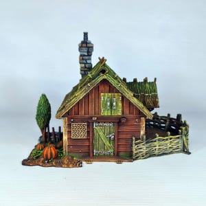 Rustic Medieval Farmhouse: 3D Printed Terrain for 28mm-32mm Wargames