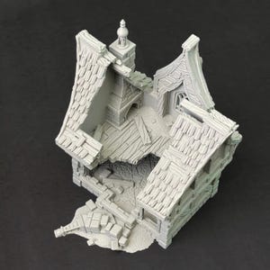 Ruined Medieval Cottage – 3D Printed Terrain for 28–32mm Fantasy Skirmish and Adventure Games