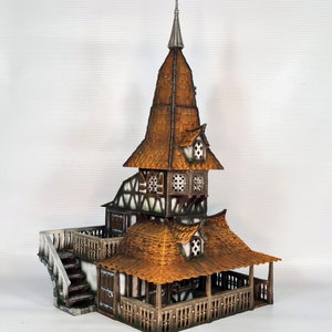 3D Printed Medieval Townhouse Terrain: 28-32mm Scale