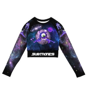 Planet Cyclops Long Sleeve Crop Top | Cyclops Army Merch | Custom Rave Wear | EDM Festival Apparel
