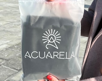 100–1000 bolsas resellables esmeriladas personalizadas – Embalaje transparente con cremallera para ropa, sobres de polietileno de alta calidad